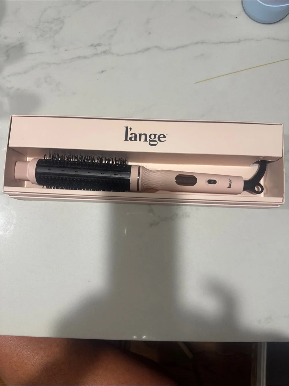 L'ange Pink and Black Hot Air Round Brush Styler